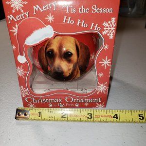 Daschund Christmas Tree Ornament (Red)